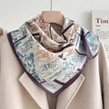 Stylish Letters Print Square Silk Scarf 6W6NSI199