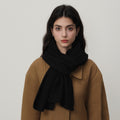 Versatile Solid Color Knit Wool Scarf 6W6NSW301