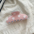 Candy Color Star Print Large Hair Claw 6W6HCP1661