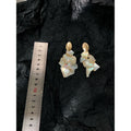 Golden Oval Stud Earrings - DippedShop Wholesale - #8739