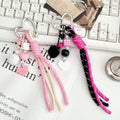Trendy Plush Ball Heart Pendant Keychain Bag Charm 6W10BBC389