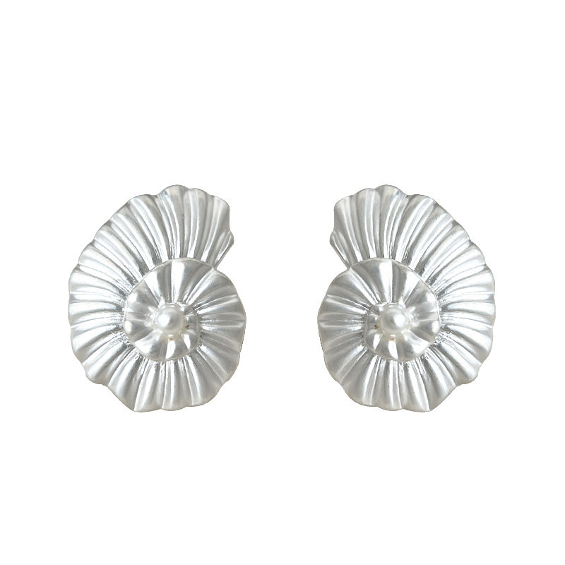 Electroplated Conch Stud Earrings - DippedShop Wholesale - #3939