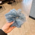 Sheer Fluffy Rhinestone Starry Mesh Hair Scrunchie MK2BLW6W6HSR22
