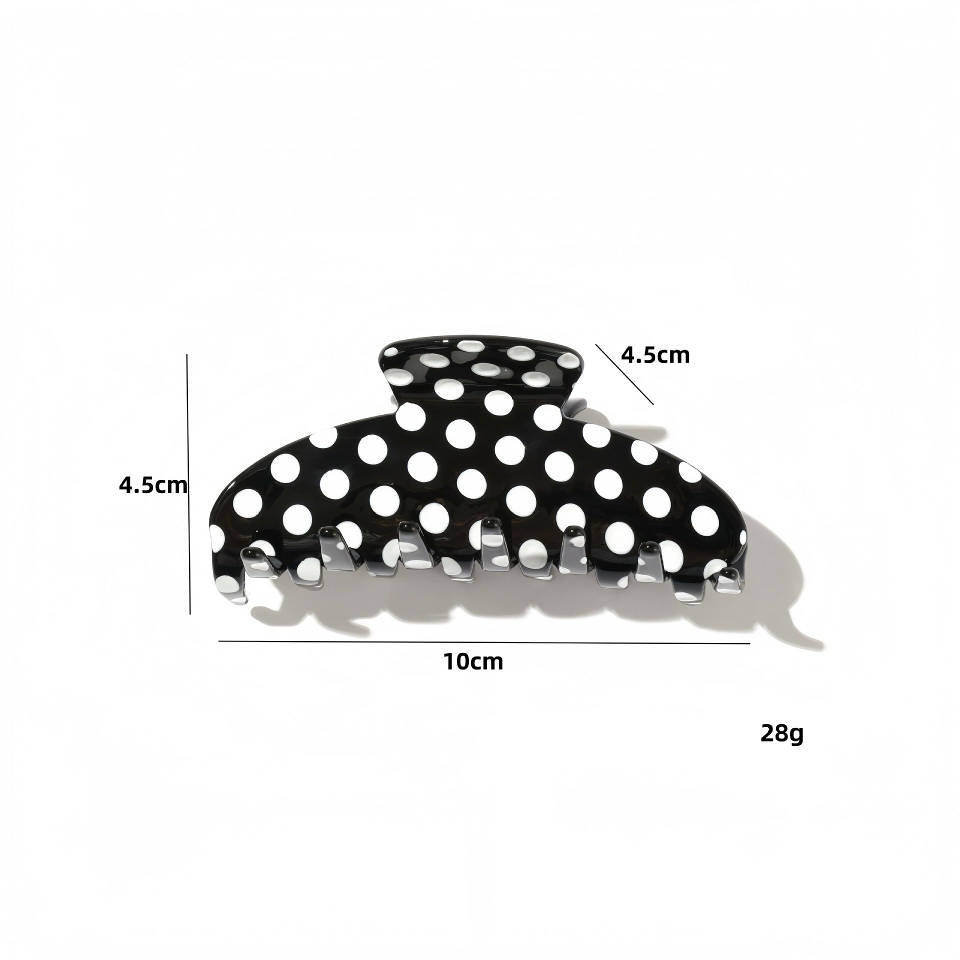 Trendy Polka Dot Acetate Large Hair Claw 8AS6HCP256T