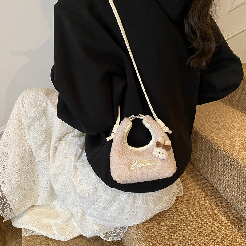Mini Plush Doll Shoulder Bag - DippedShop Wholesale - #4595