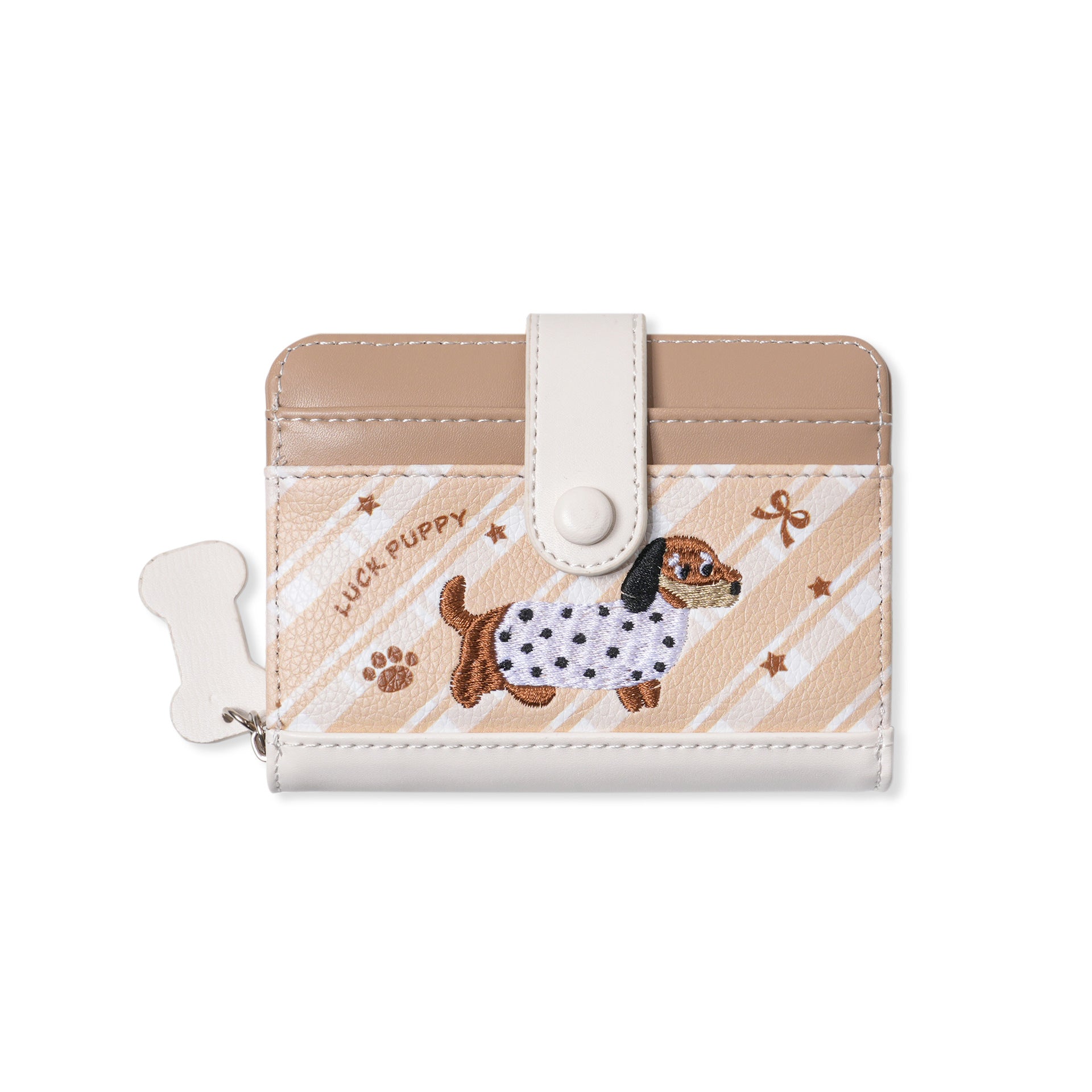 Chic Puppy Embroidery Bowknot Print Coin Purse 6S10BWB119