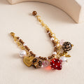 Vintage Strawberry Metal Heart Pendant Chain Bracelets 6W6JBR491