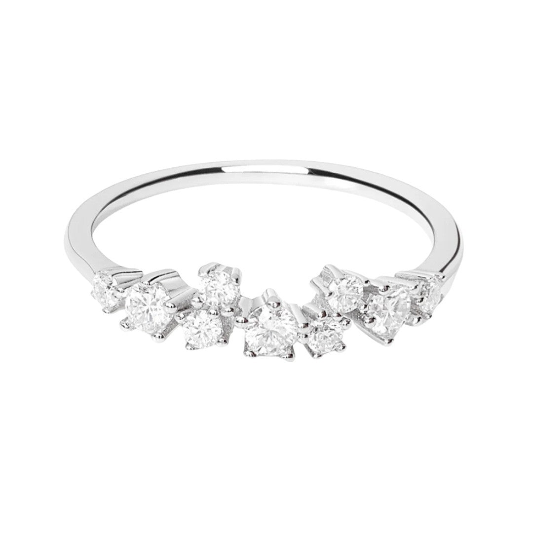 Trendy Electroplated Sparking Cubic Zirconia Ring 8ZA6JRG129L