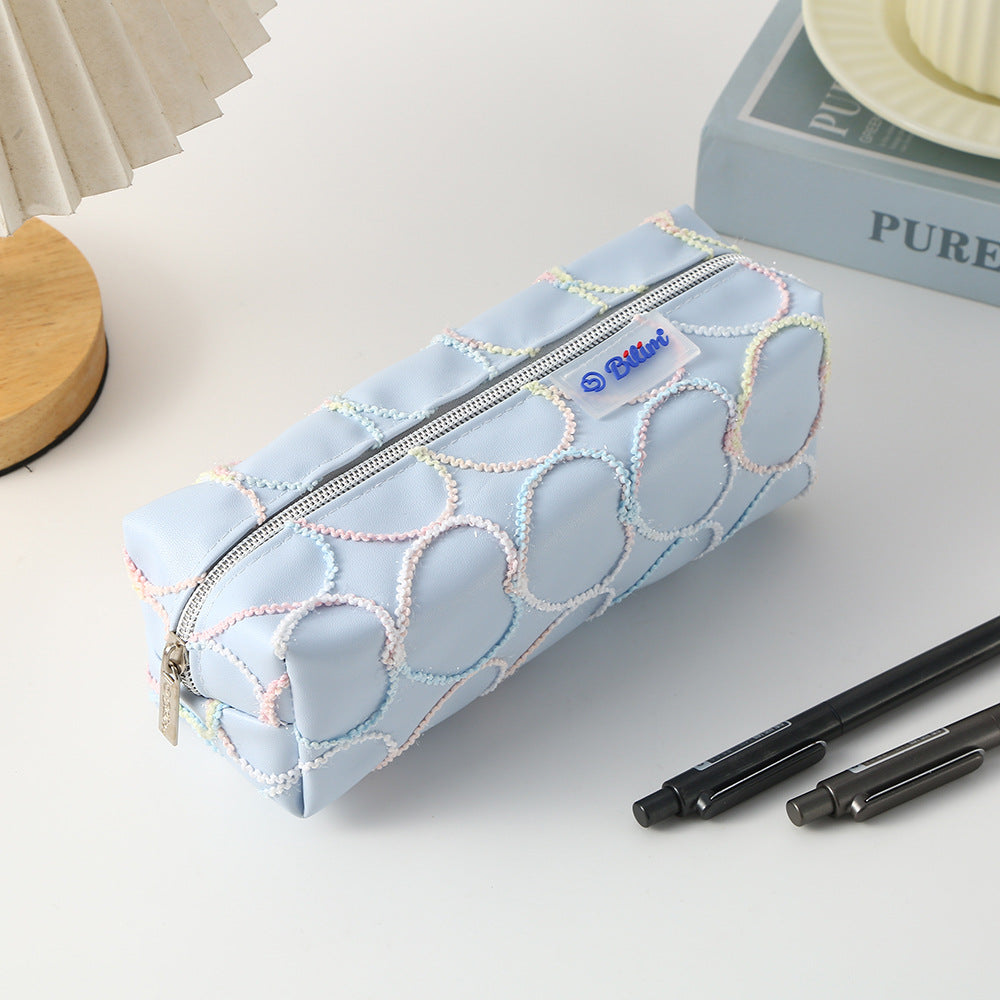 Solid Color Large Capacity Portable Pencil Case 6S10BOB1049