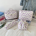 Floral  Quilted Storage Cosmetic Bag 6C5CO72