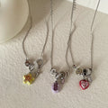 Fashion Cubic Zirconia Teardrop Pendant Necklace 6W6JNC433
