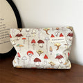 Vintage Mushroom Print Large Capacity Makeup Bag MK2BW6S10BOB66