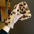 Leopard Faux Fur Fingerless Gloves - DippedShop Wholesale - #2435