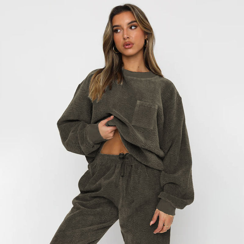 Corduroy Pullover Set - DippedShop Wholesale - #8147