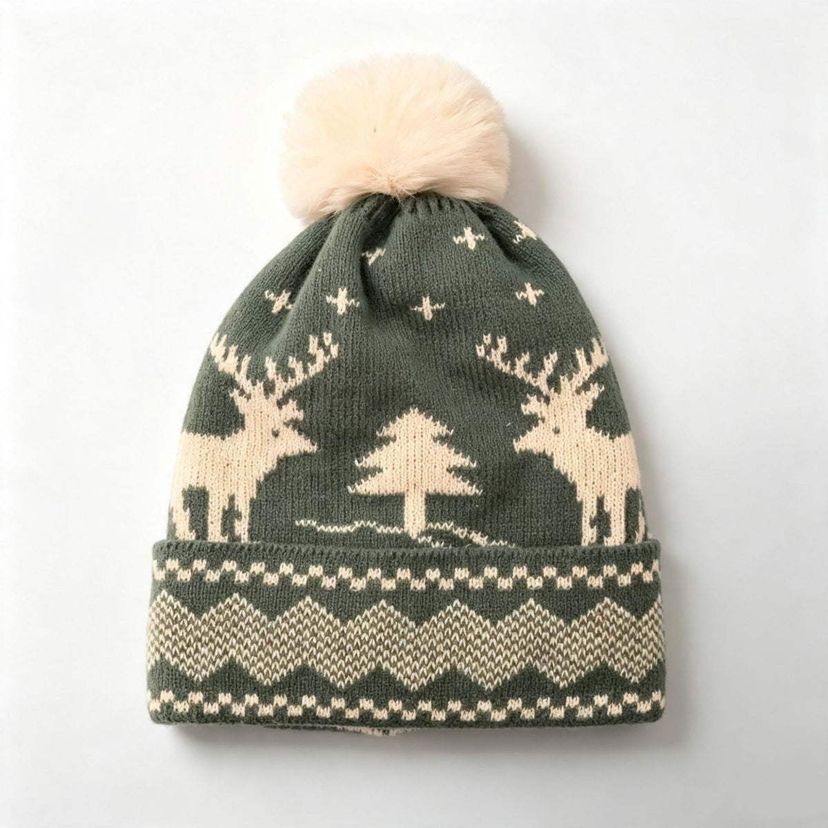 Striped Knit Christmas Beanie - DippedShop Wholesale - #7075