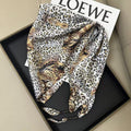 Vintage Leopard Print Versatile Silk Scarf 6W6NSI239