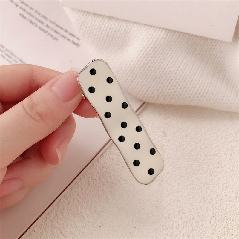 Cute Polka Dots Love Heart Duckbill Hair Clip MK2PM6W6HCP09