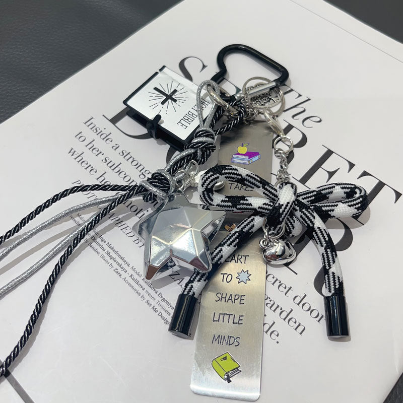 Rope Bow Book Keychain Bag Charms DP25B560