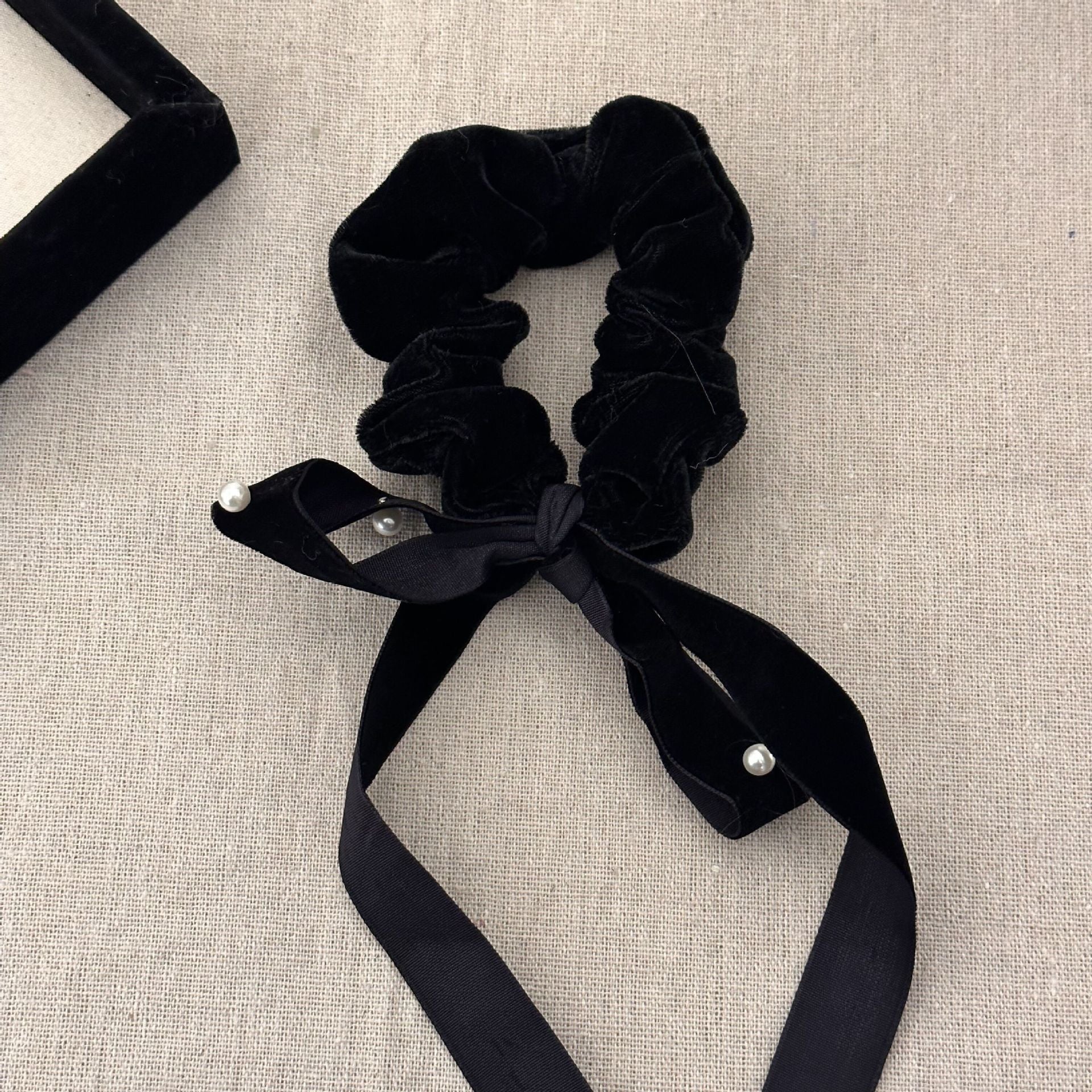 Velvet Pearl Hair Tie - DippedShop Wholesale - #0707