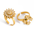 Rotatable Sunflower Ring - DippedShop Wholesale - #5107