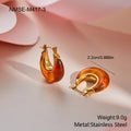 Retro Gold Plated Resin Hoop Earring MK2ZCEP6W6JER158