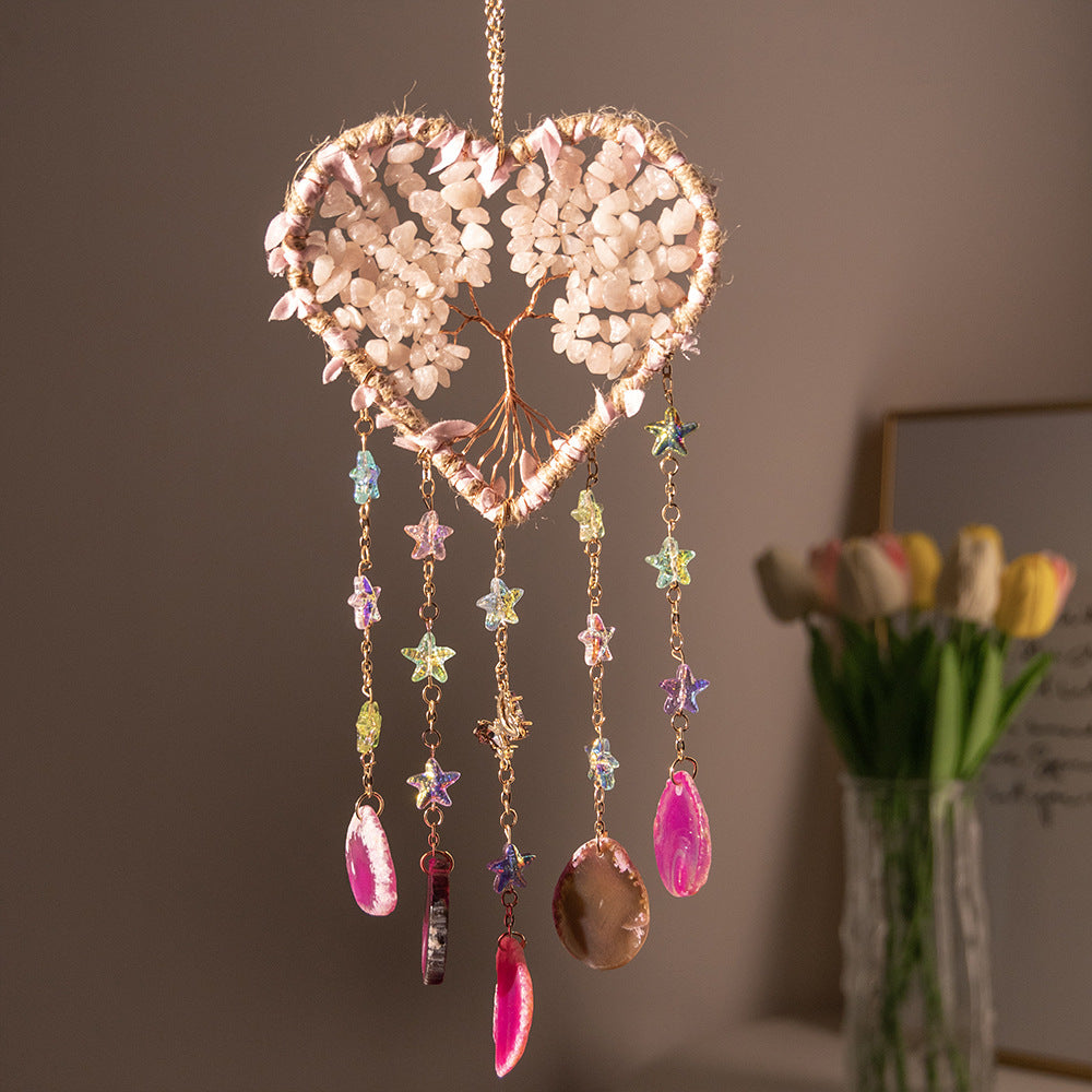Natural Stones Tree of Life Crystal Suncatchers MK2CZAS6H7HLS78