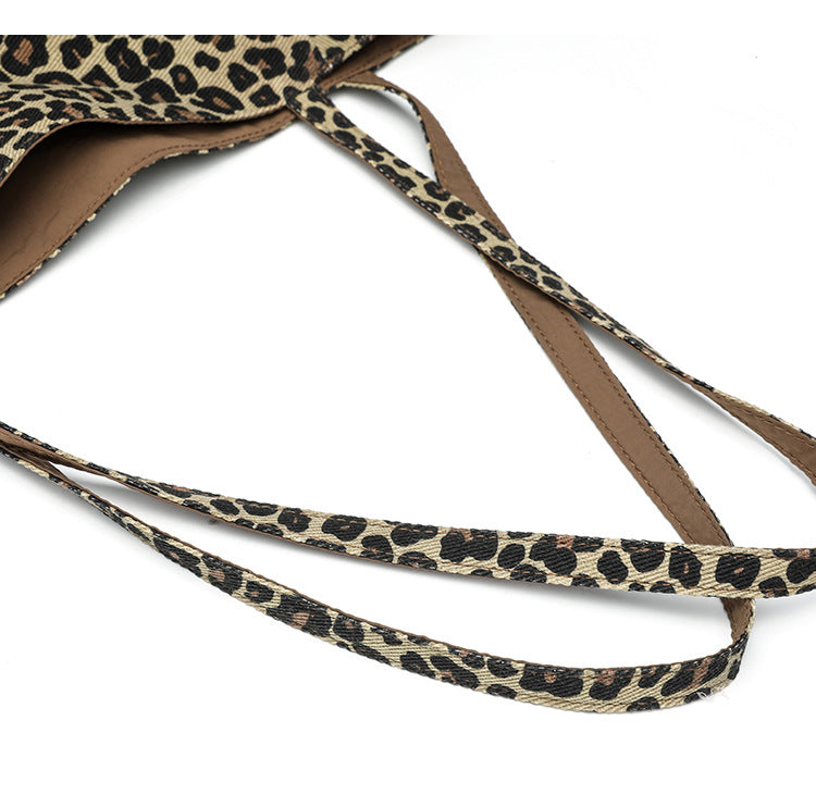 Leopard Print Reversible Large Capacity Tote Bag 6W10BBG2350
