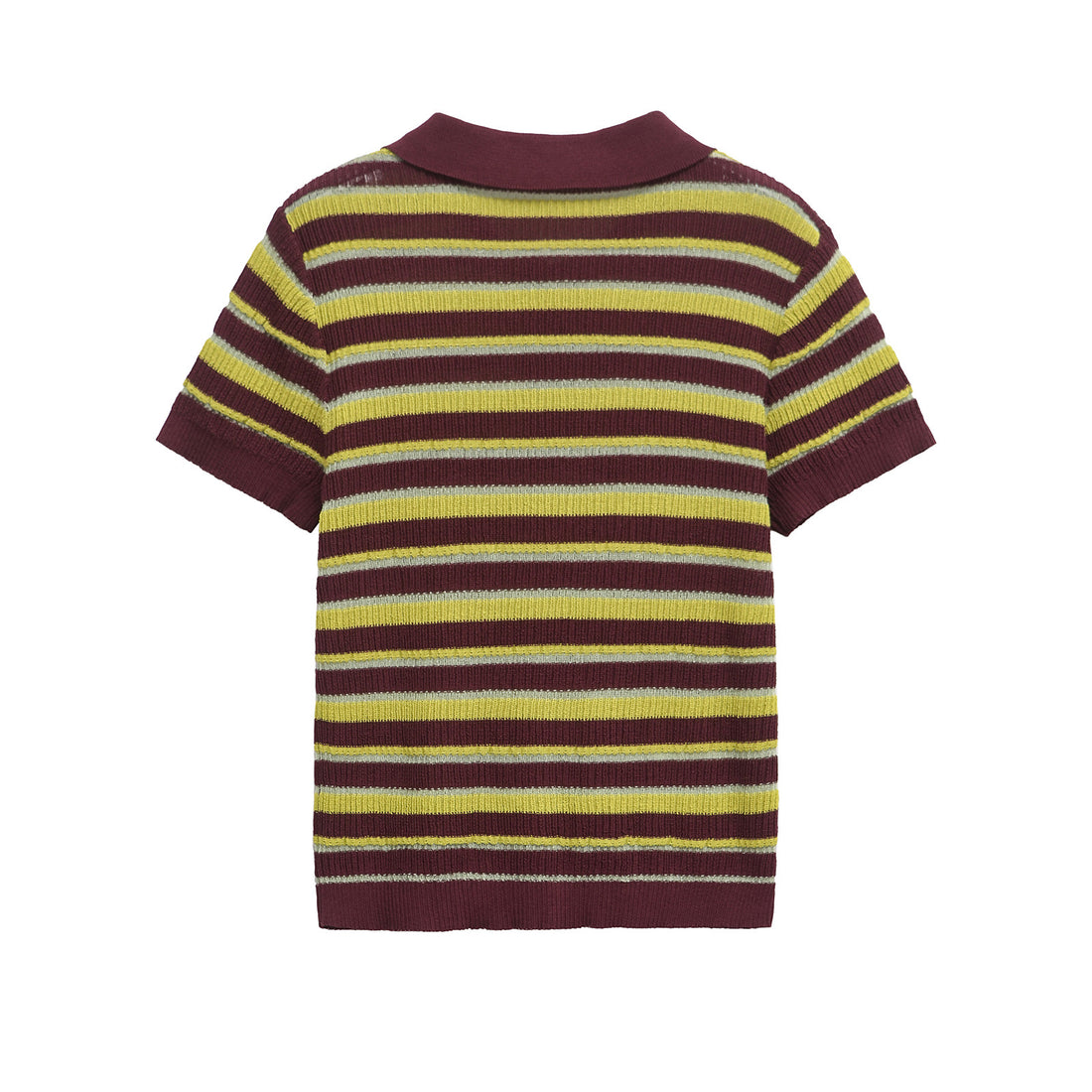 Color Block Striped Short Sleeve Knit Top DP25D404