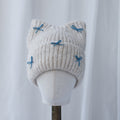 Cute Cat Ear Bowknot Knit Beanie 6W6HAT704