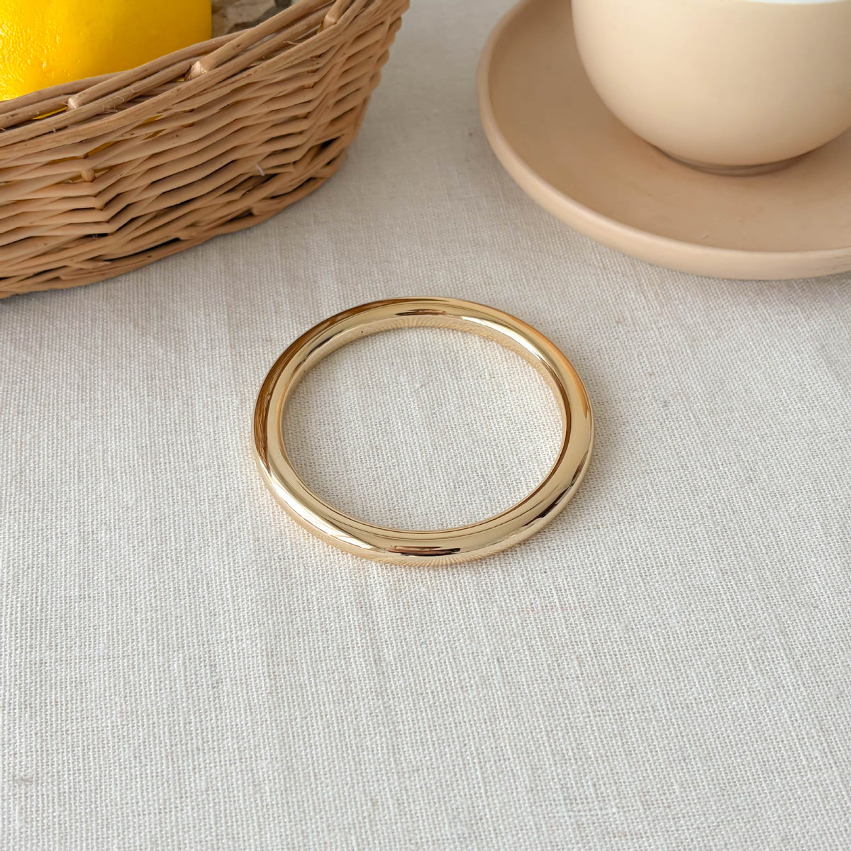 Chunky Gold Plated Irregular Statement Open Bracelet 6W6JBR582