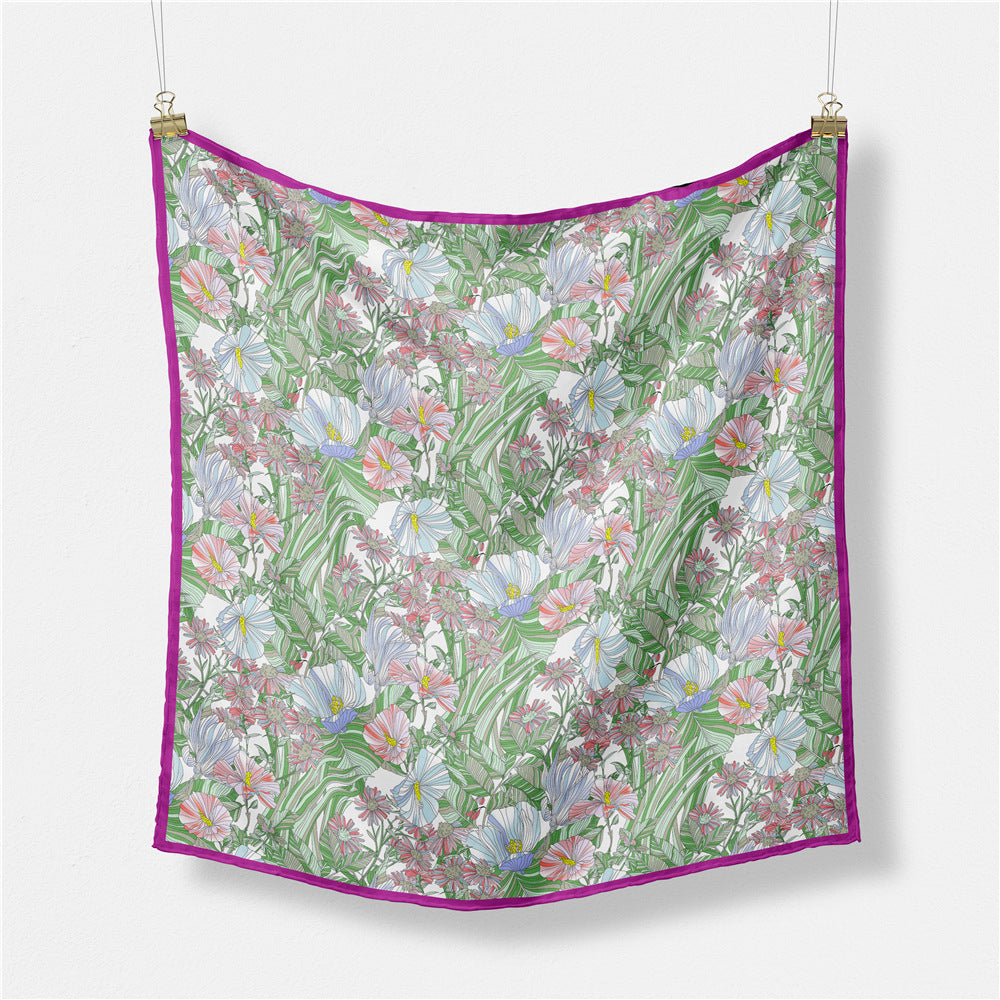 Abstract Silk Square Scarf - DippedShop Wholesale - #5251