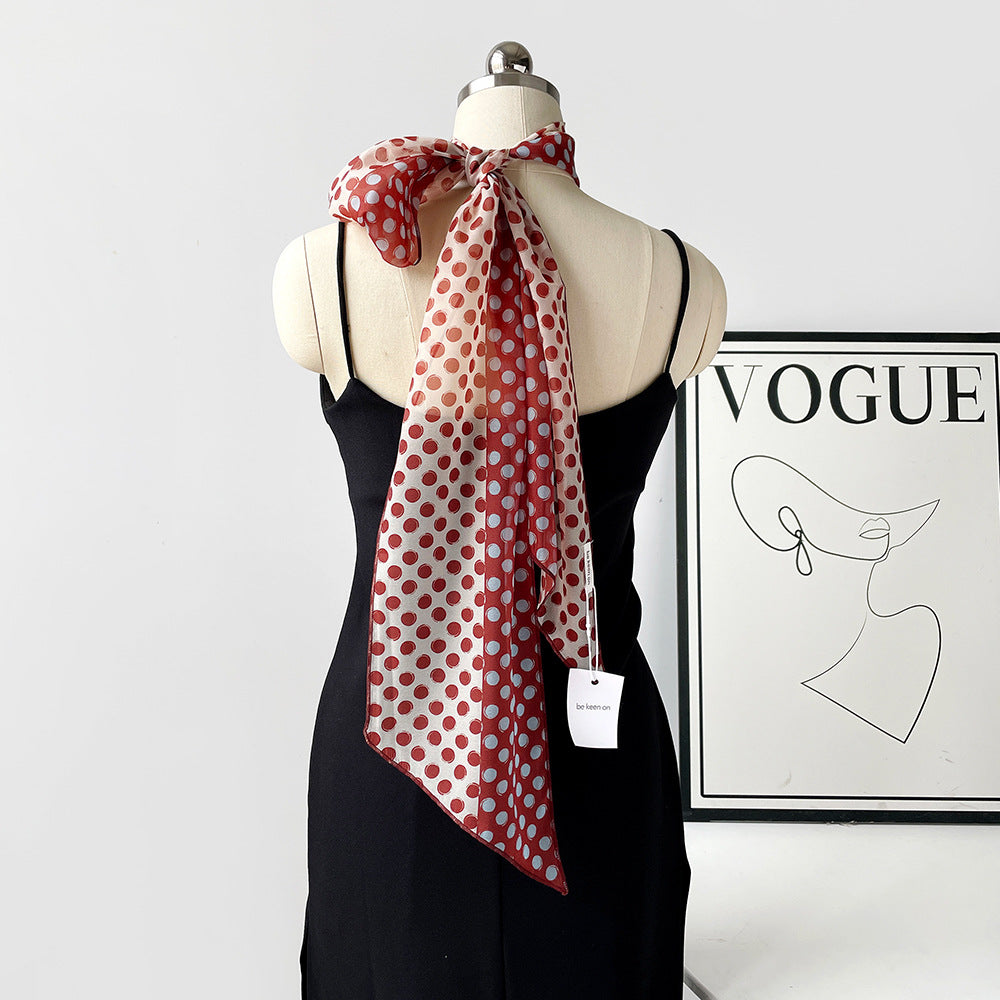 Polka Dots Striped Scarf - DippedShop Wholesale - #5075