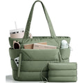 Quilted Puffer Pockets Large Capacity Shoulder Handbag 6W10BBG1886