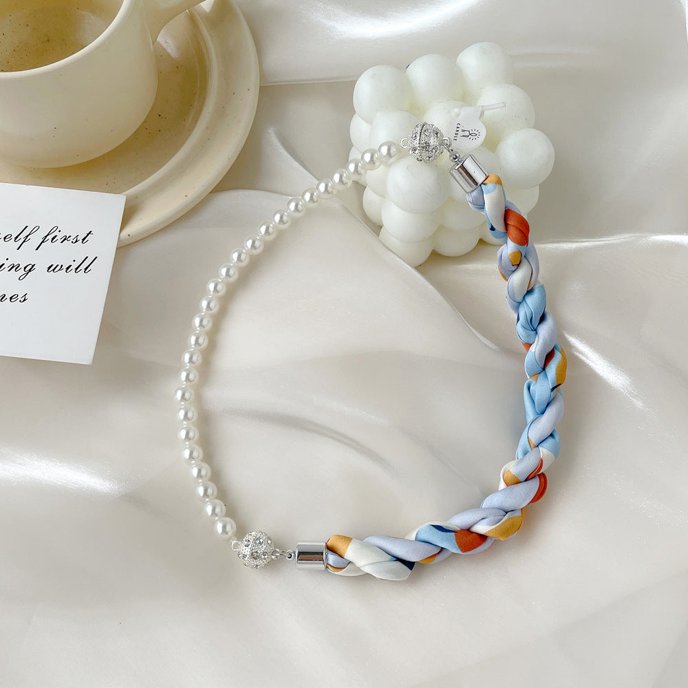Silk Scarf Necklace - DippedShop Wholesale - #5011