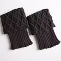 Diamond Crochet Short Cable Knit Boot Cuffs 6W8FSO882