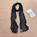 Stylish Polka Dots Print Ruffled Silk Scarf 6W6NSI184