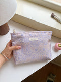 Floral Embossed Portable Large Capacity Makeup Bag MK2BW6W10BOB396