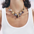 Vintage Exaggerated Tassel Pendant Choker Necklace 6W6JNC622