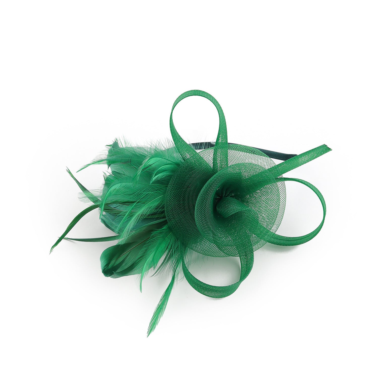 Flower Feather Fascinator Headband - DippedShop Wholesale - #1475