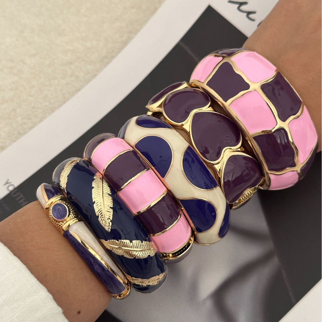 Geometric Enamel Bracelet - DippedShop Wholesale - #5683