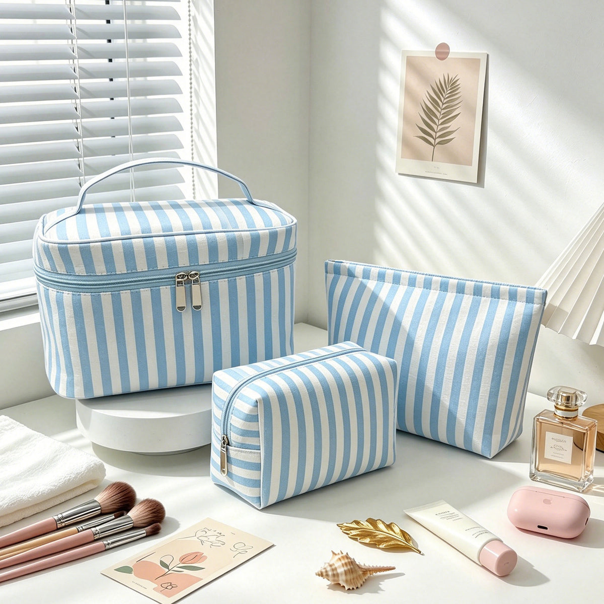 Minimalist Striped Print Large Capacity - DippedShop Wholesale - #4403