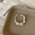 Open Pearl Wrapped Ring - DippedShop Wholesale - #7507