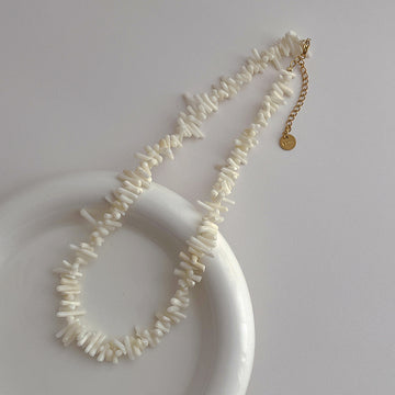 Minimalist Irregular Handmade Coral Choker Necklace DDP25D765