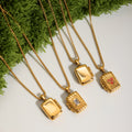 Trendy Oval Pendant Photo Locket Necklace 6W6JNC405L