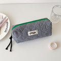 Color Block Plaid Large Capacity Makeup Bag MK2BW6S10BOB57
