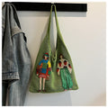 Cartoon Color Block Knit Bag - DippedShop Wholesale - #4131