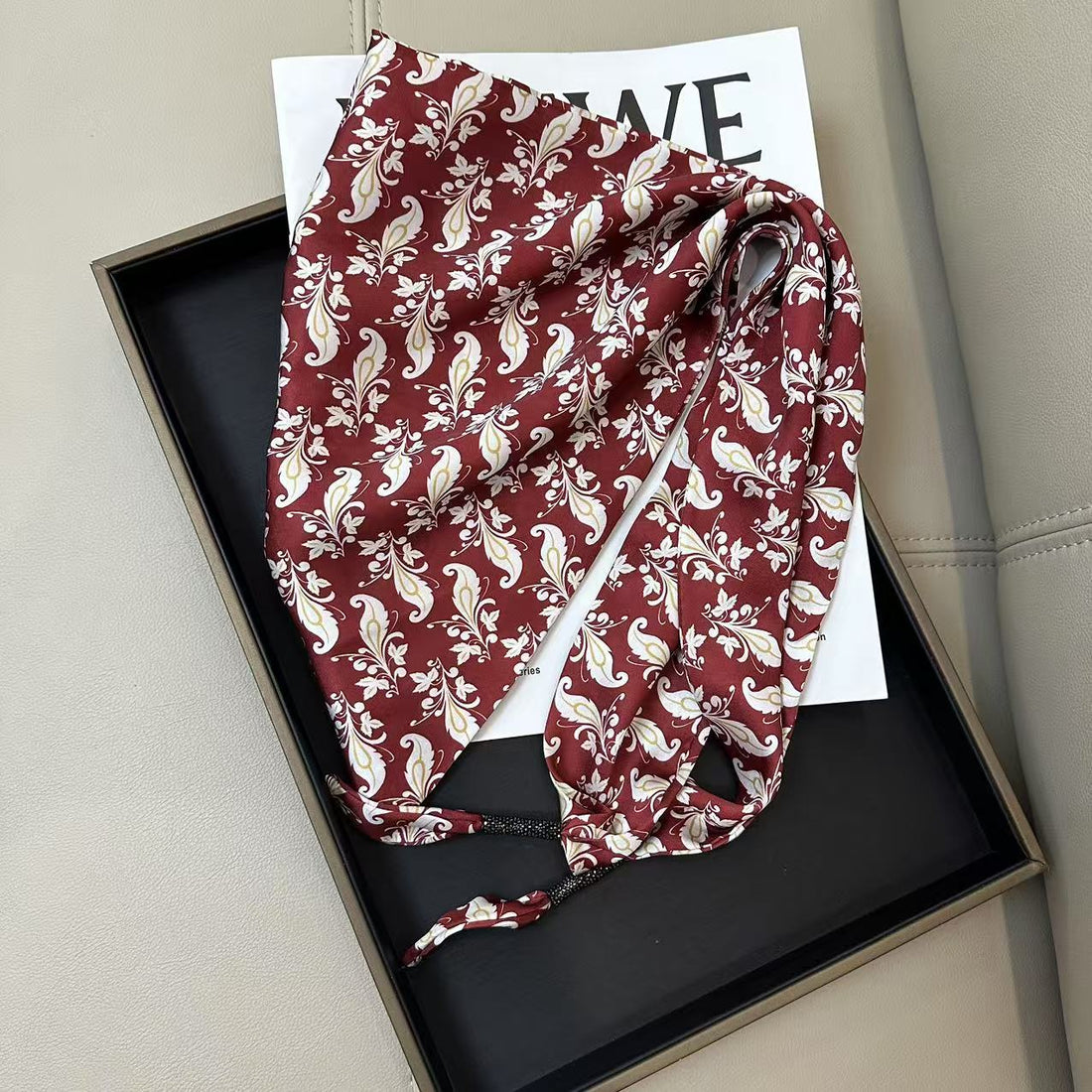 Floral Print Silk Scarf - DippedShop Wholesale - #4211