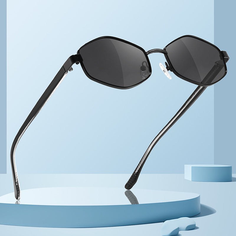 Geometric metal frame sunglasses - DippedShop Wholesale - #6963