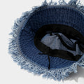 Frayed Wide Brim Bucket Hat - DippedShop Wholesale - #0243