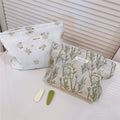 Floral Print Cosmetic Bag - DippedShop Wholesale - #9443